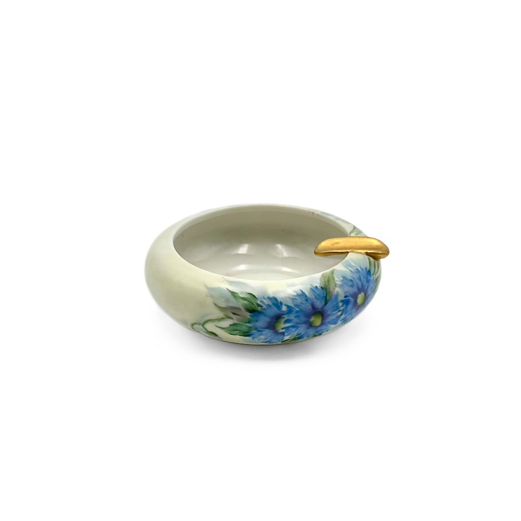 Antique Hand Painted Porcelain Ashtray