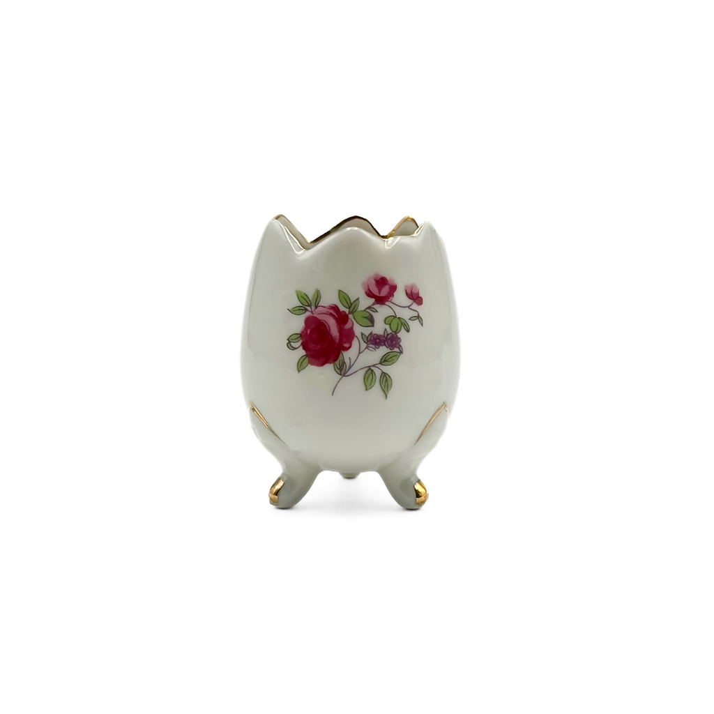 Porcelain Footed Cracked Egg Vase