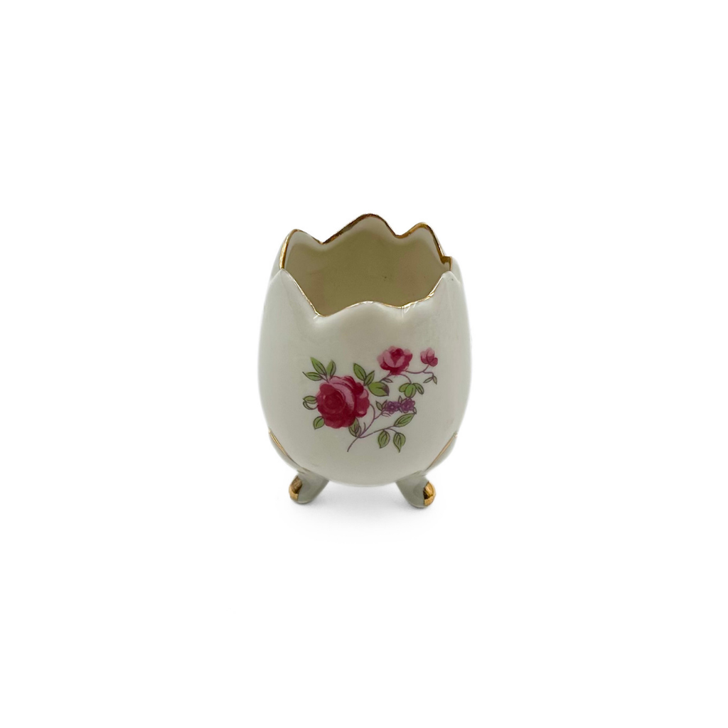 Porcelain Footed Cracked Egg Vase