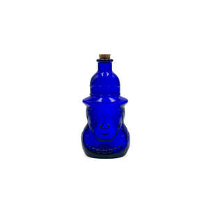 Wheaton NJ Cobalt Blue Glass Pocahontas Figural Bottle with Cork