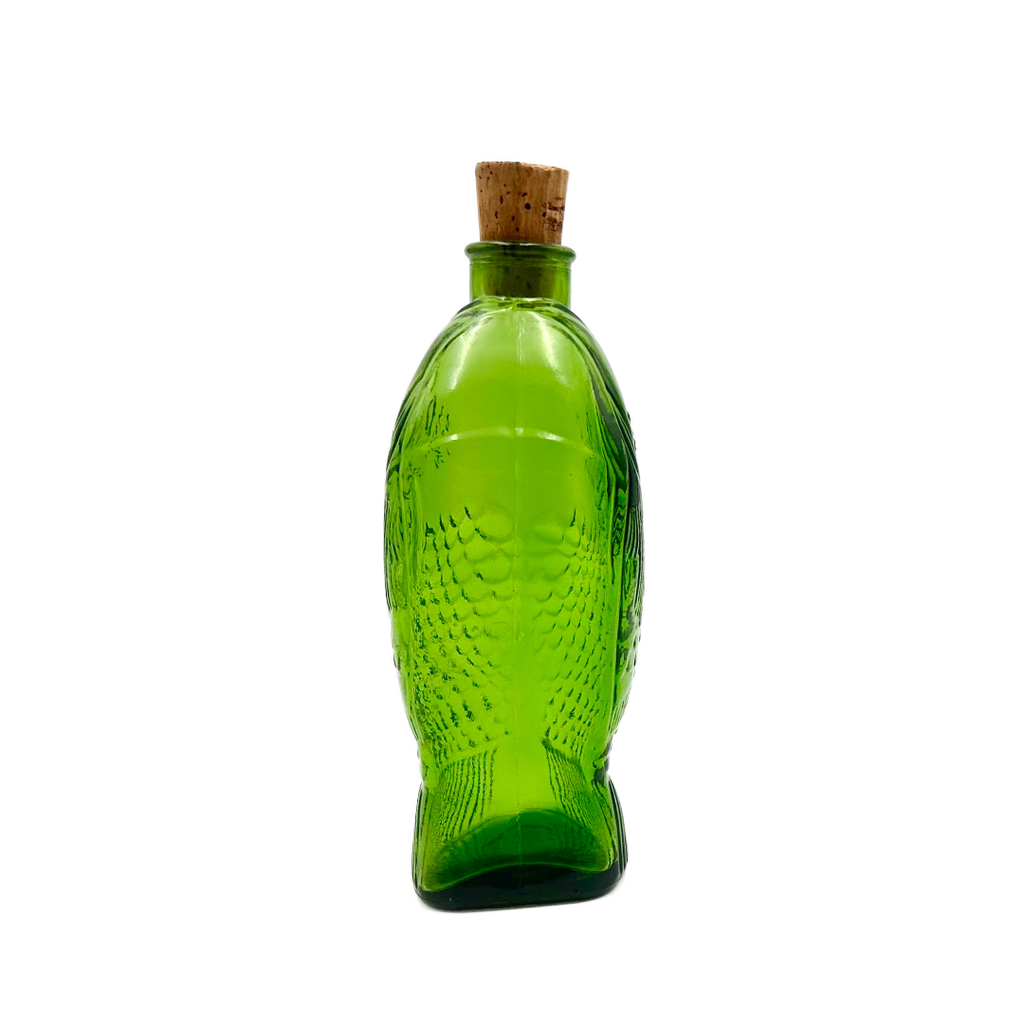 Wheaton NJ Green Glass Dr. Fisch's Bitters Fish Bottle