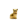 Brass Sitting Cat Figurine