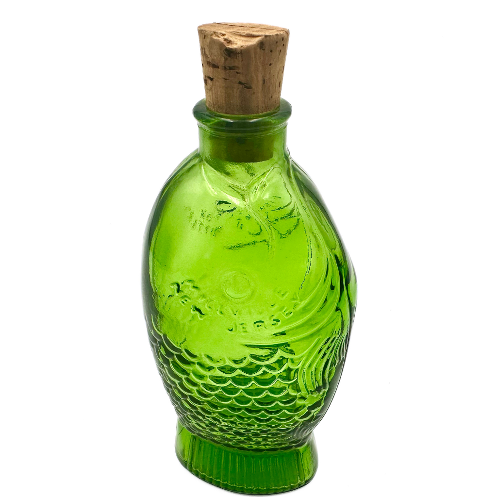 Wheaton NJ Green Glass Dr. Fisch's Bitters Fish Bottle