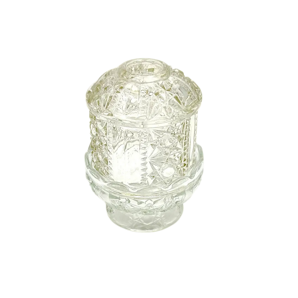 Indiana Glass Co Stars And Bars Clear Fairy Lamp