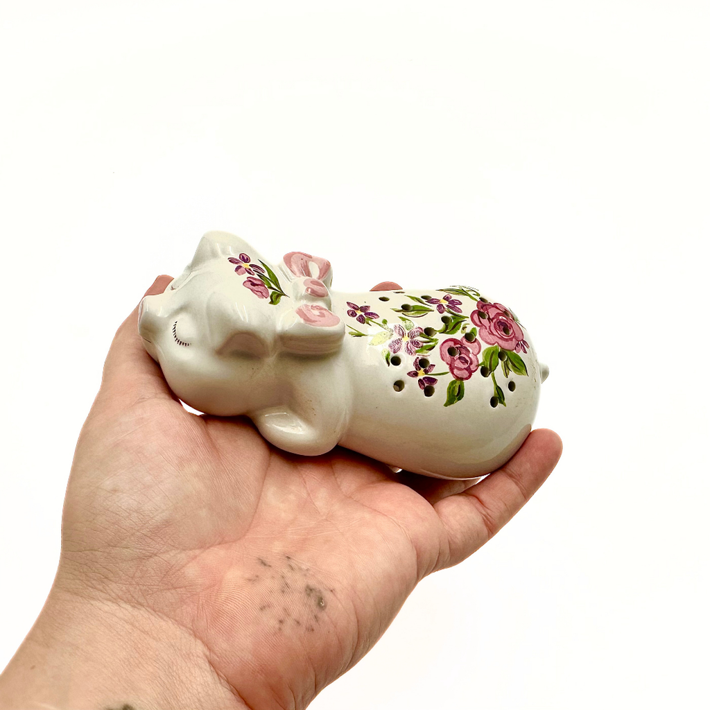 Avon "Pampered Piglet" Ceramic Pomander