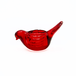 Indiana Glass Ruby Red Bird Candle Holder