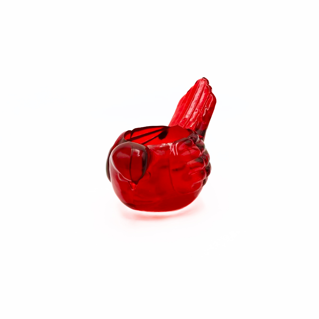 Indiana Glass Ruby Red Bird Candle Holder