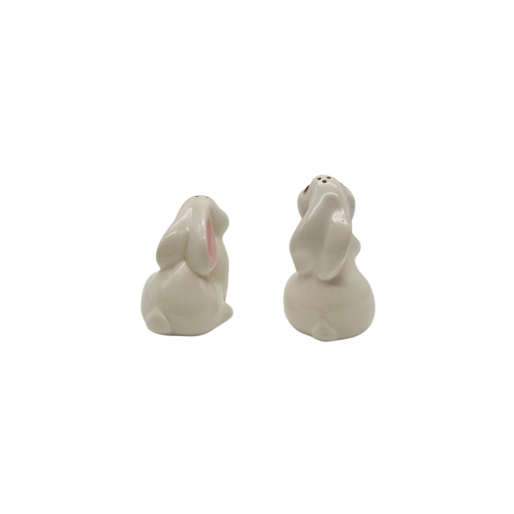 Avon "Bunny Mates" Hand-Painted Ceramic Salt & Pepper Shakers with Original Box