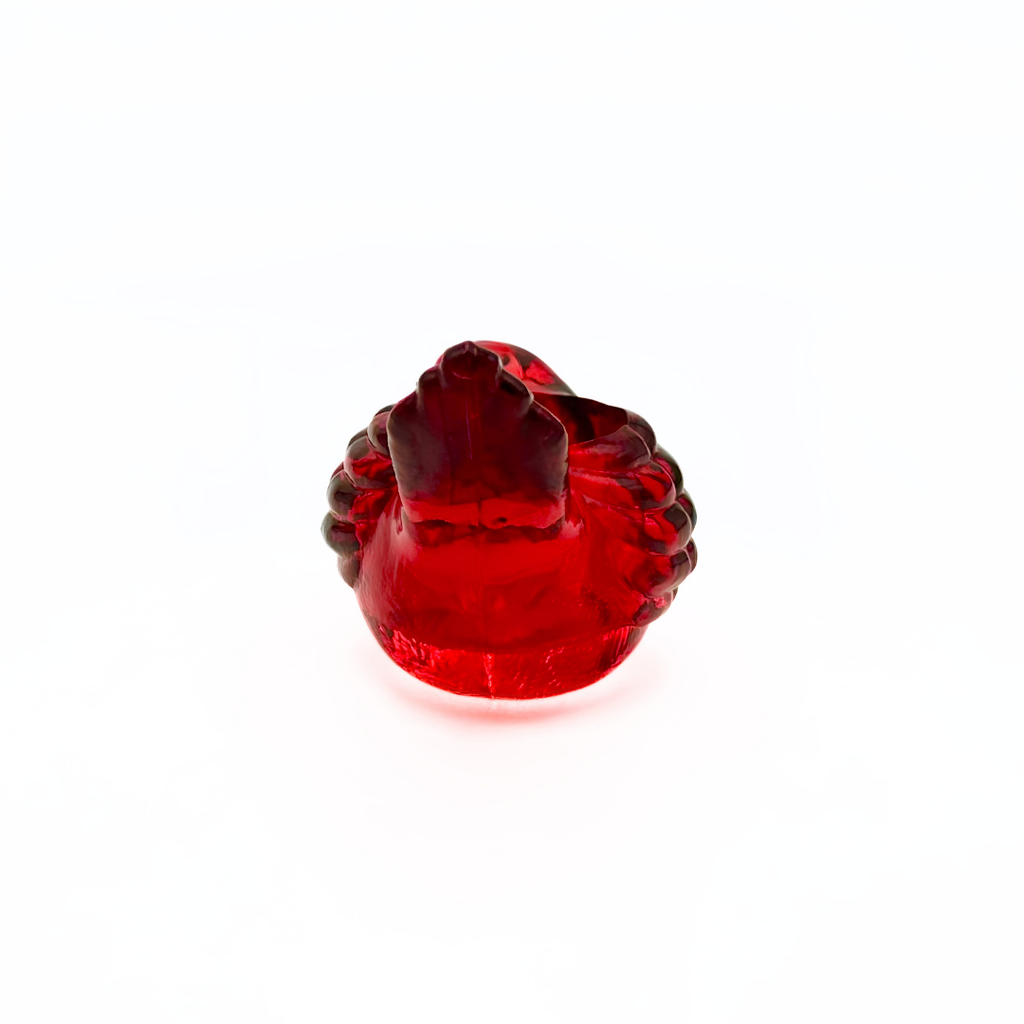 Indiana Glass Ruby Red Bird Candle Holder