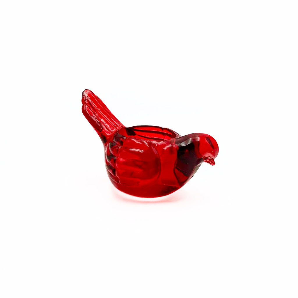 Indiana Glass Ruby Red Bird Candle Holder