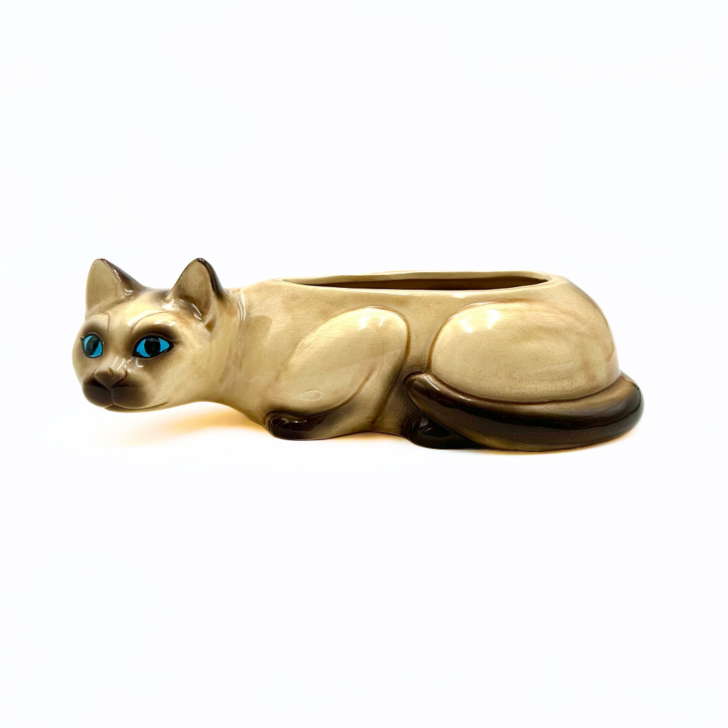 Japan Ceramic Siamese Cat Planter
