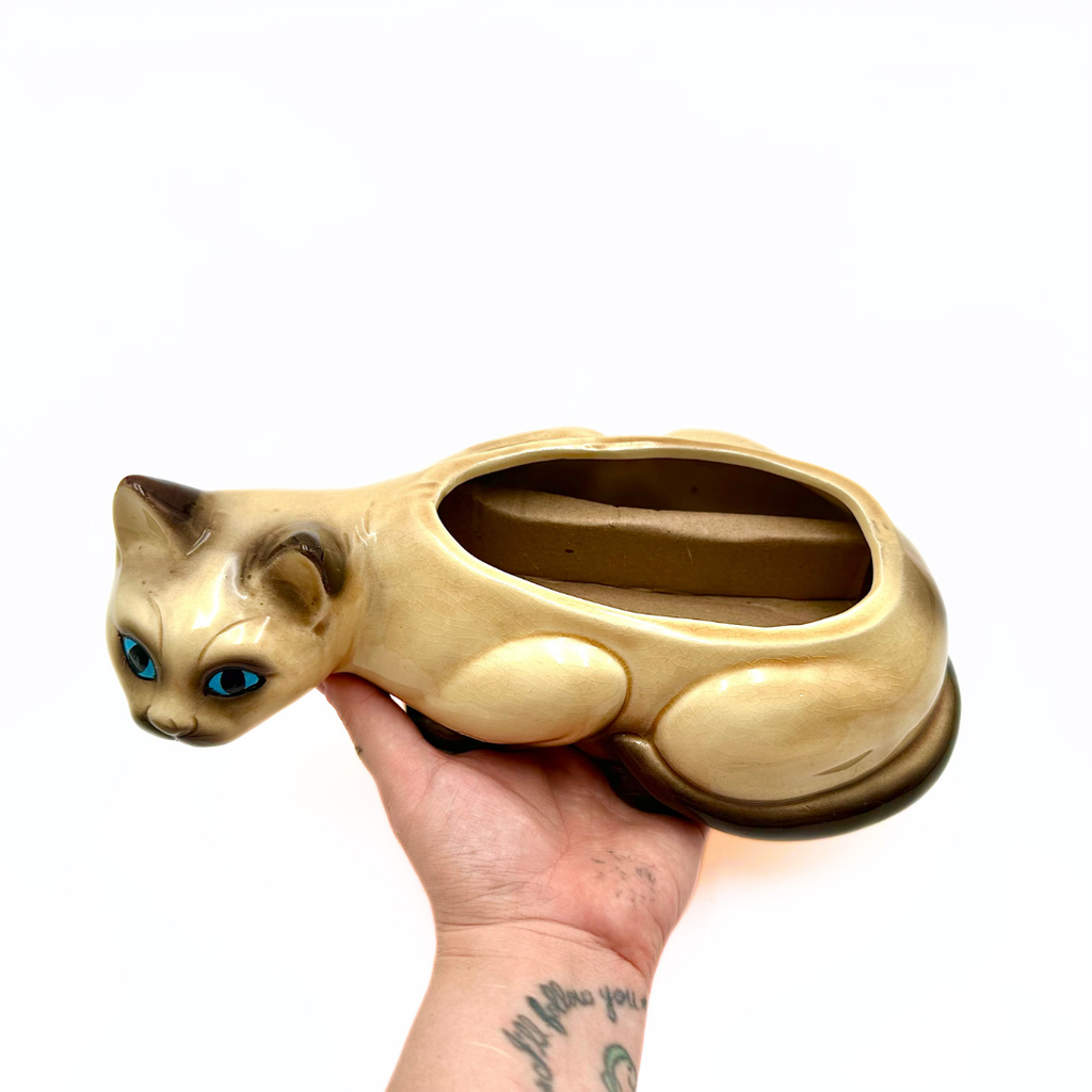 Japan Ceramic Siamese Cat Planter