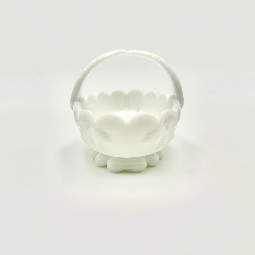 Westmoreland Milk Glass Split Handle Basket