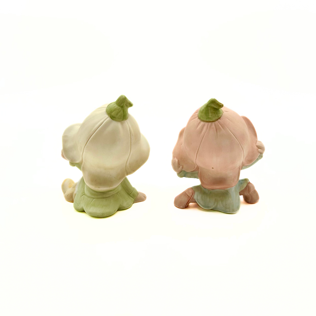 Homco Flower Pixie Elf Figurines Set
