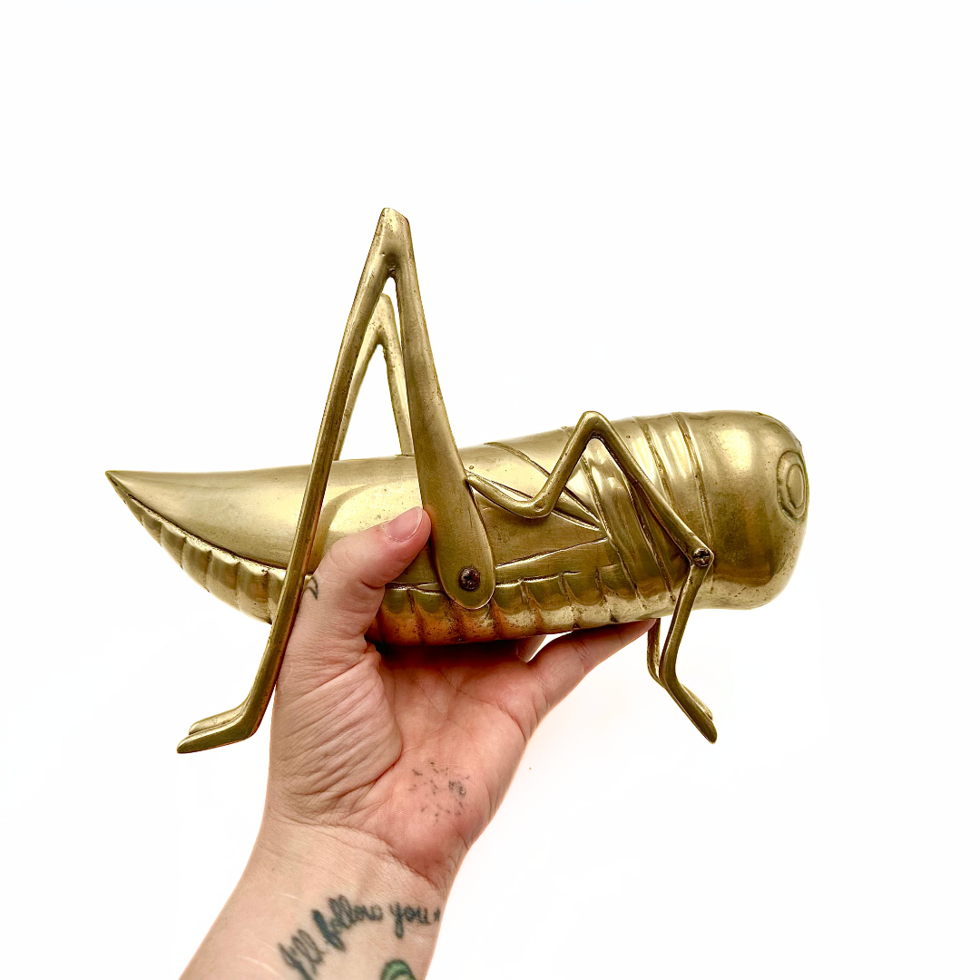 Brass Grasshopper Figurine