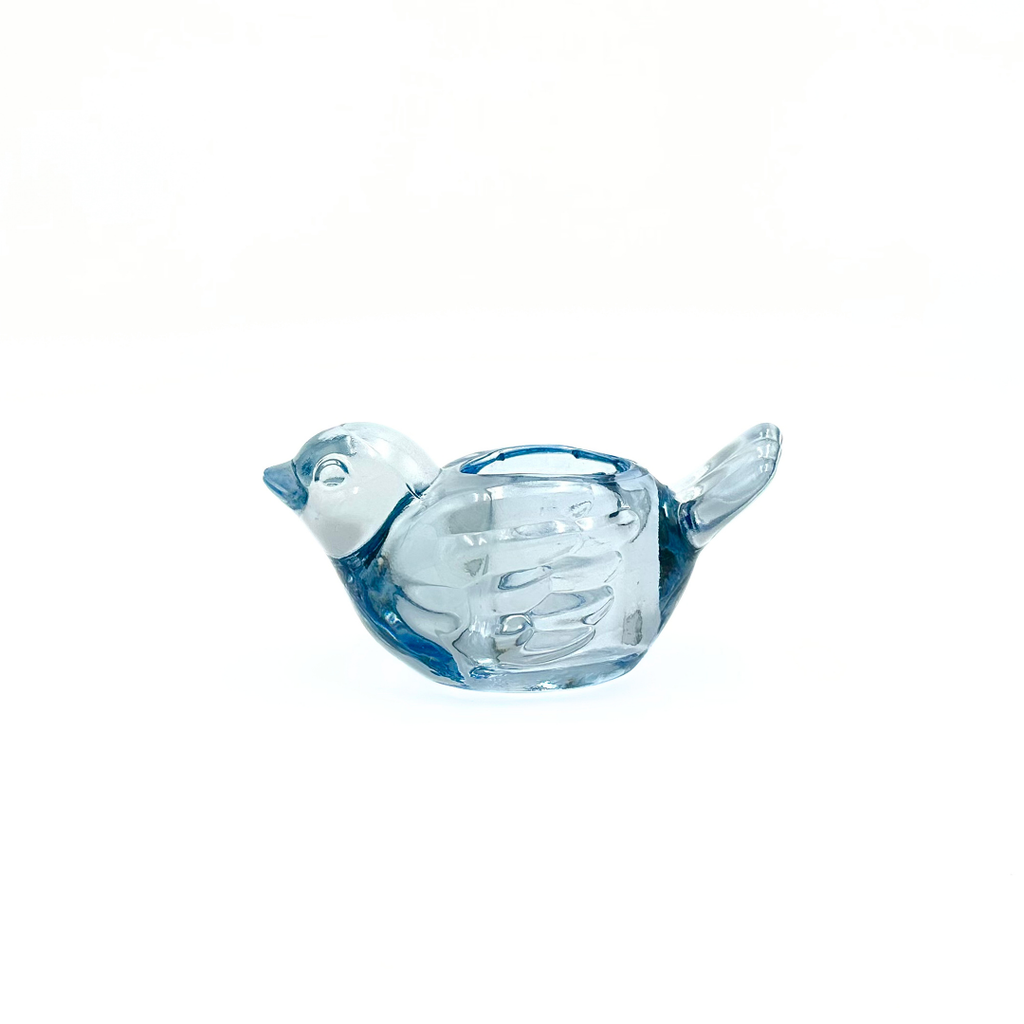 Indiana Glass Candle Lane Critters Blue Bird Votive Candle Holder