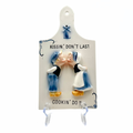 Kissin Don't Last Cookin Do Ceramic Dutch Wall Plaque