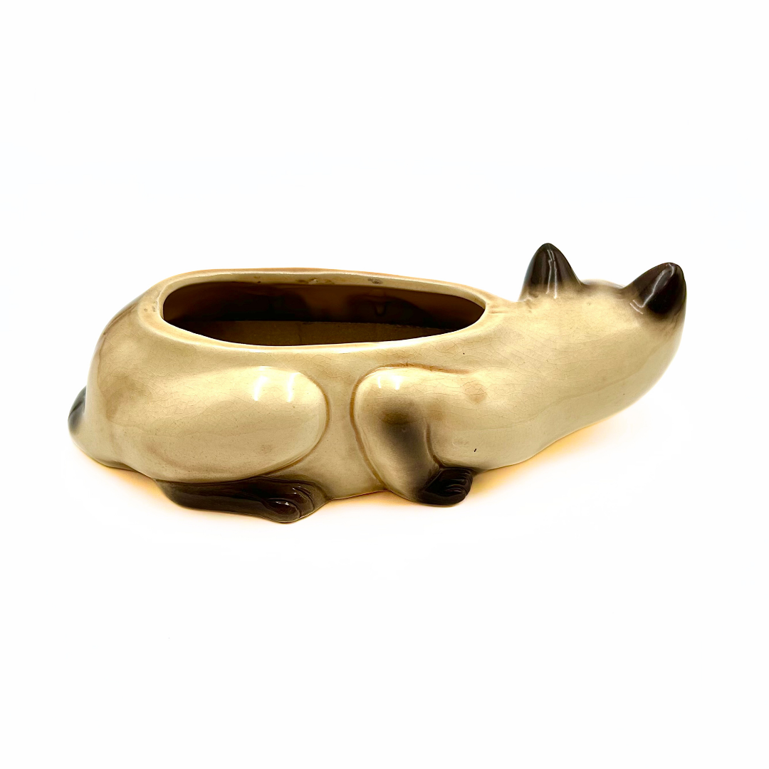 Japan Ceramic Siamese Cat Planter