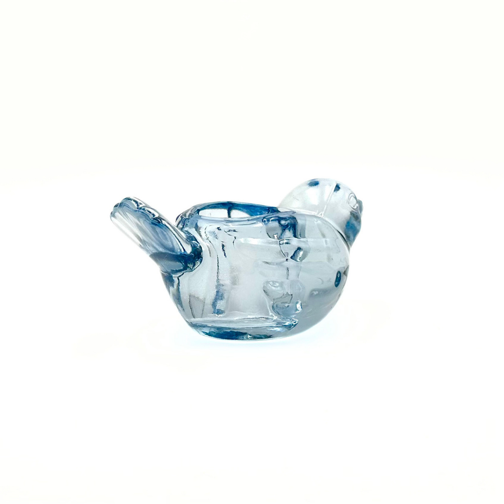 Indiana Glass Candle Lane Critters Blue Bird Votive Candle Holder