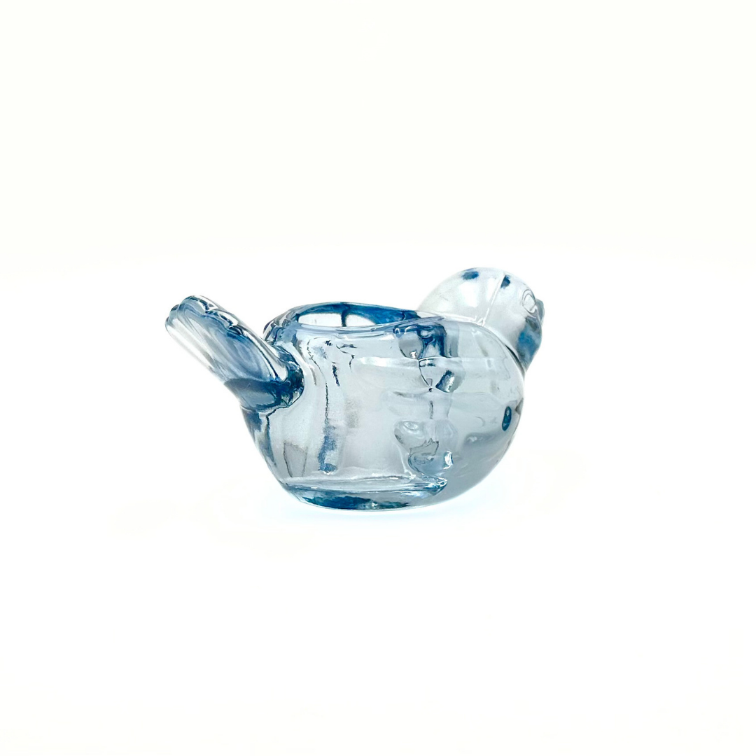 Indiana Glass Candle Lane Critters Blue Bird Votive Candle Holder