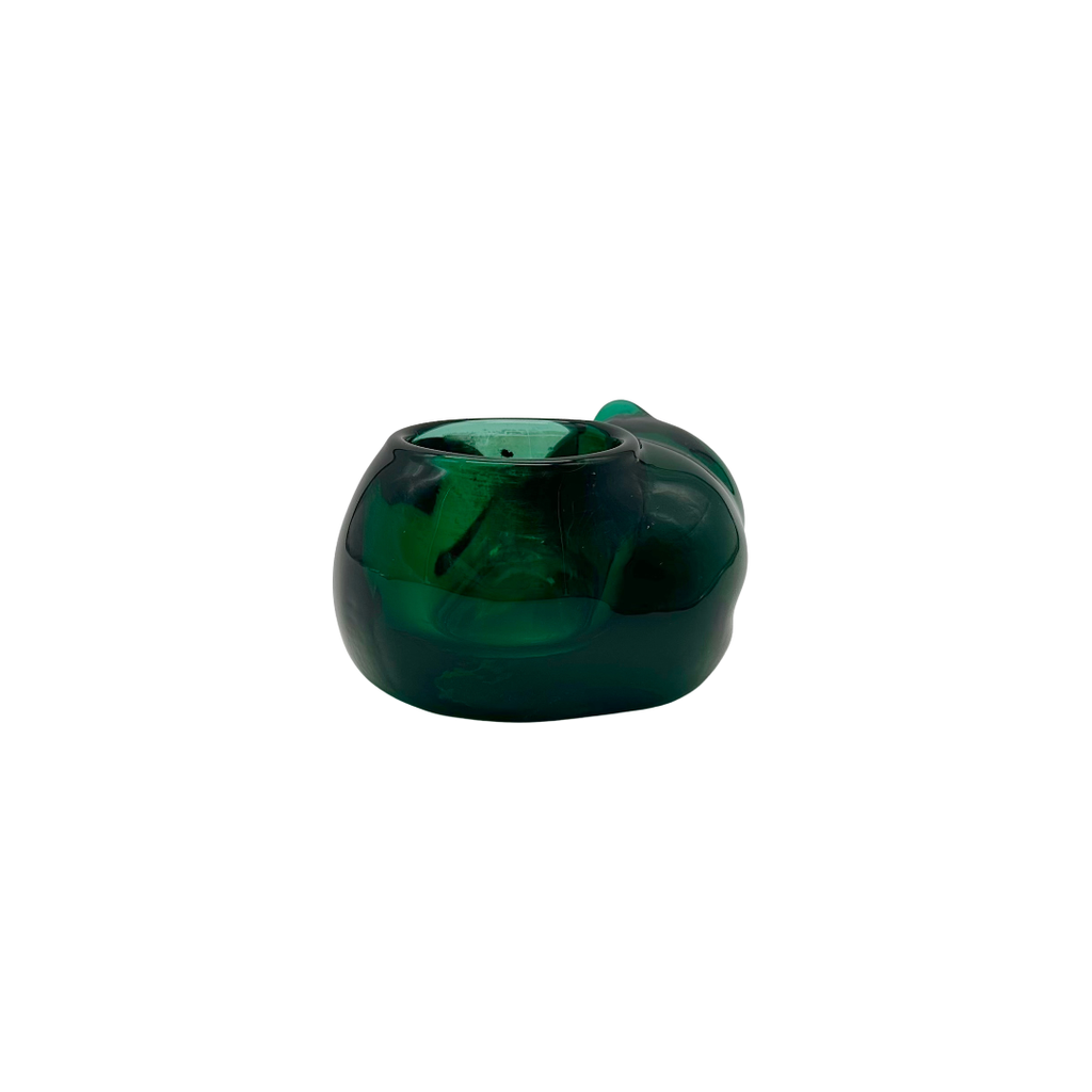 Indiana Glass Candle Lane Critters™ "The Cat" Emerald Glass Votive Candle Holder