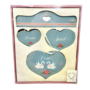 French Country Wooden "Home Sweet Home" Wall Hanging Set