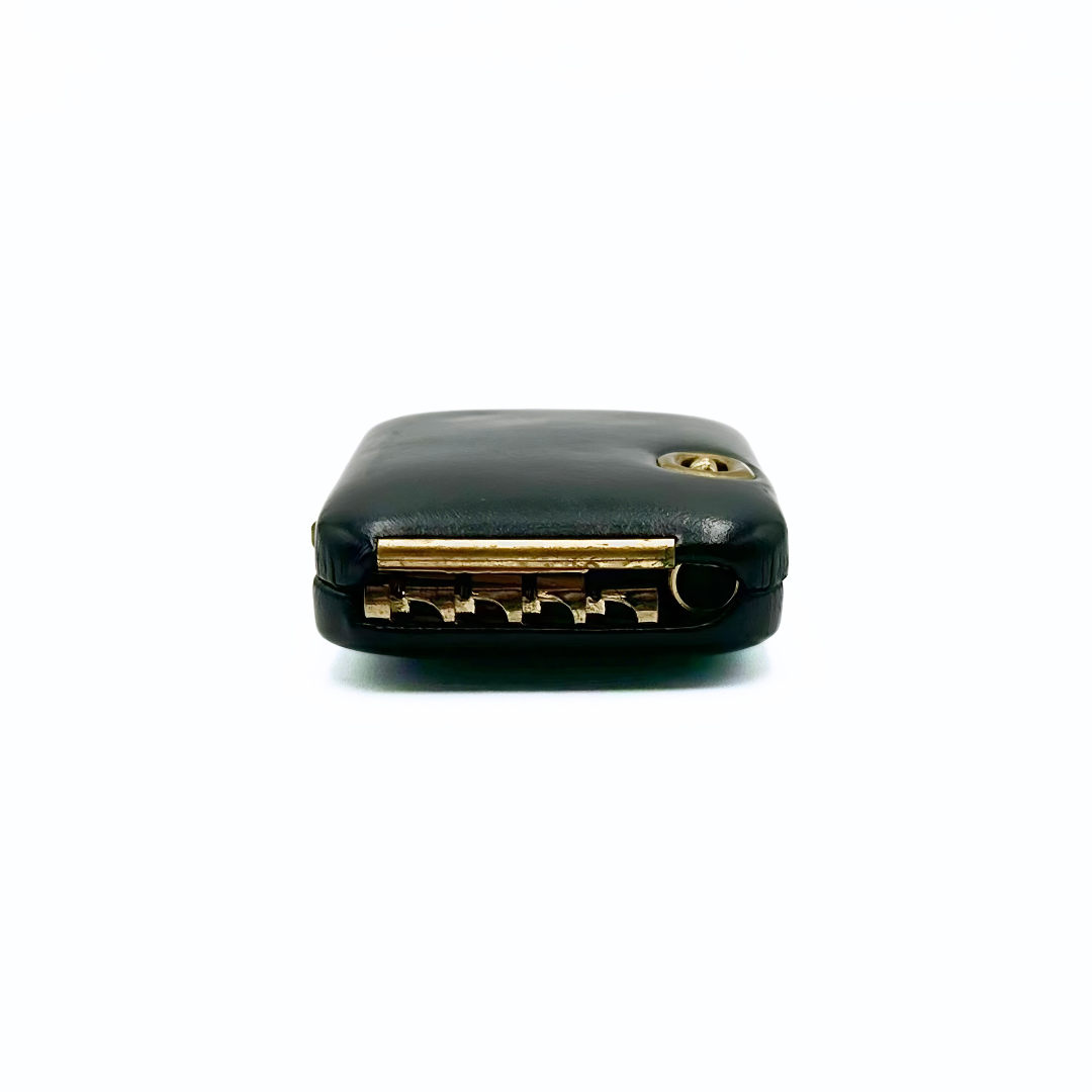 Buxton Leather Key-Tainer with Built In Brass Flashlight