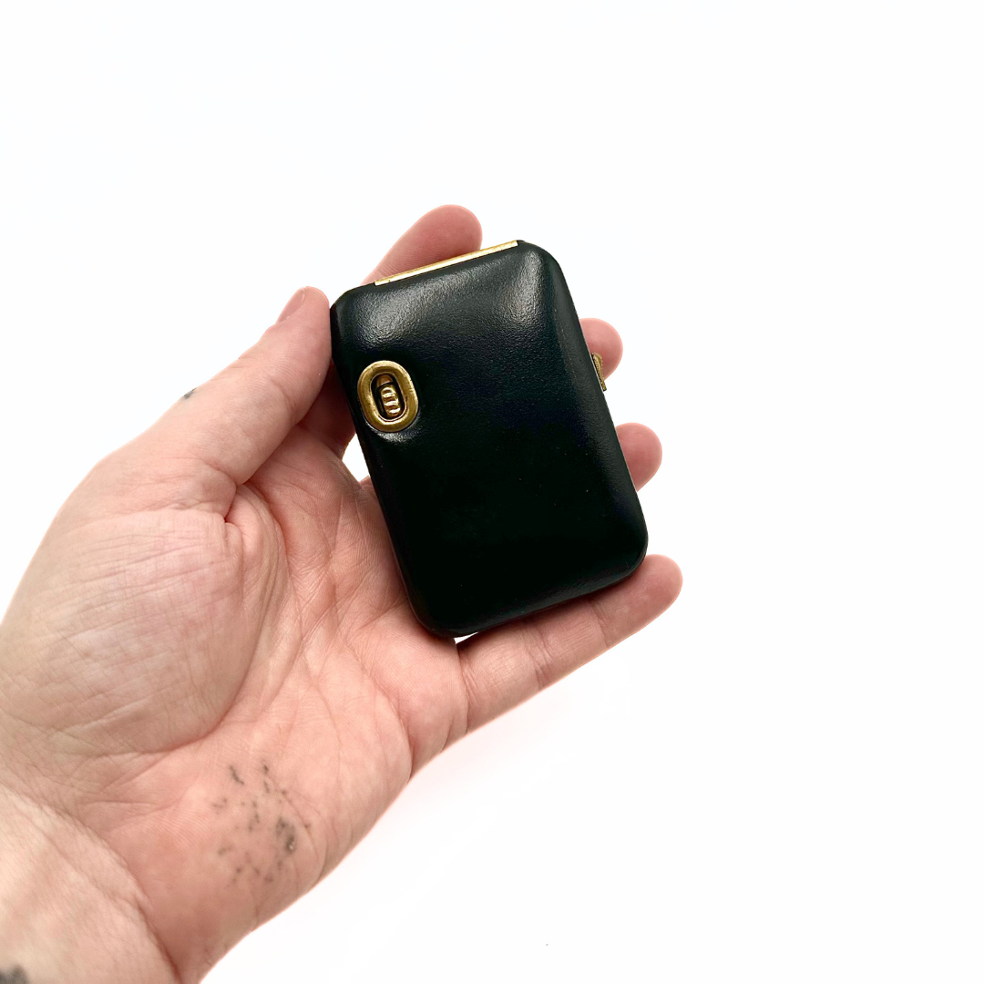 Buxton Leather Key-Tainer with Built In Brass Flashlight