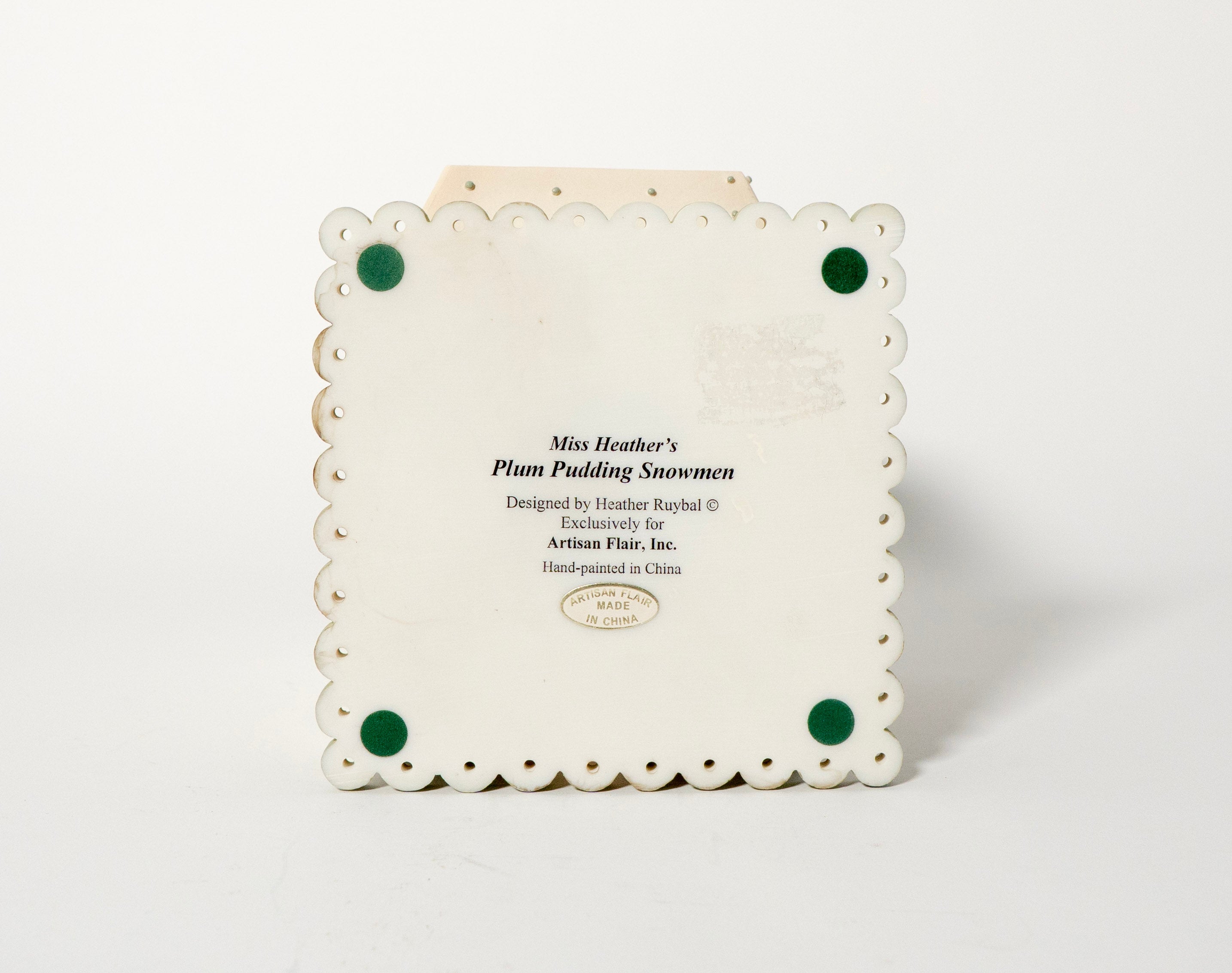 Base with makers mark on a white background