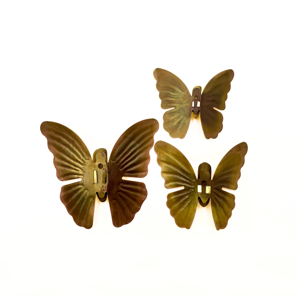 Brass Butterfly Wall Hanging Set of 3