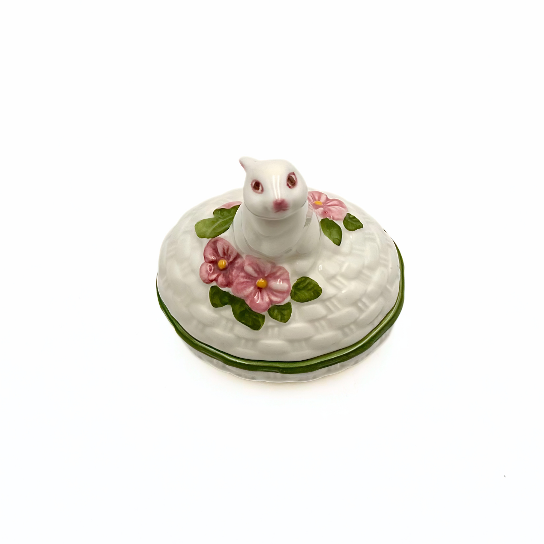 Avon "Bunny Luv" Ceramic Trinket Box