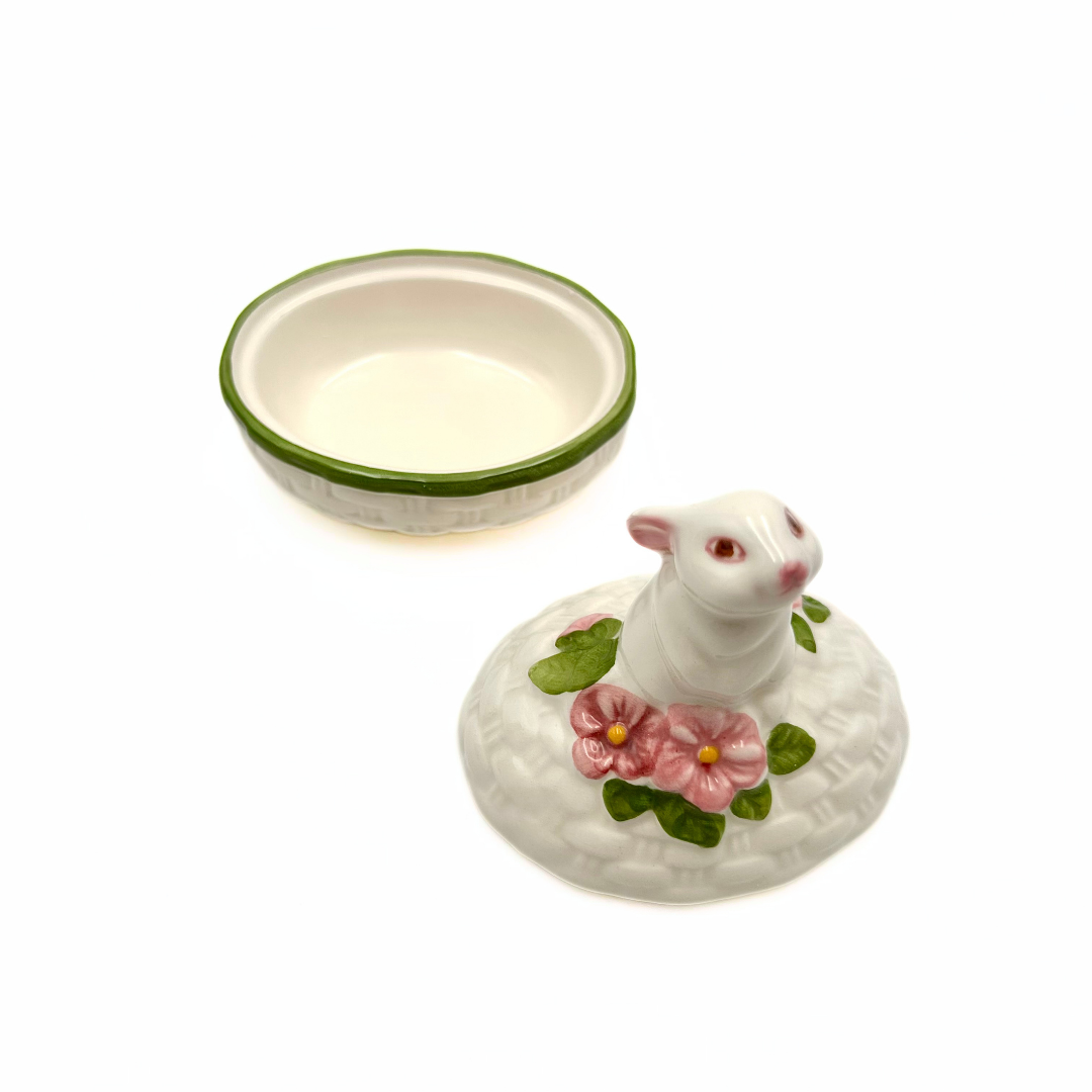Avon "Bunny Luv" Ceramic Trinket Box