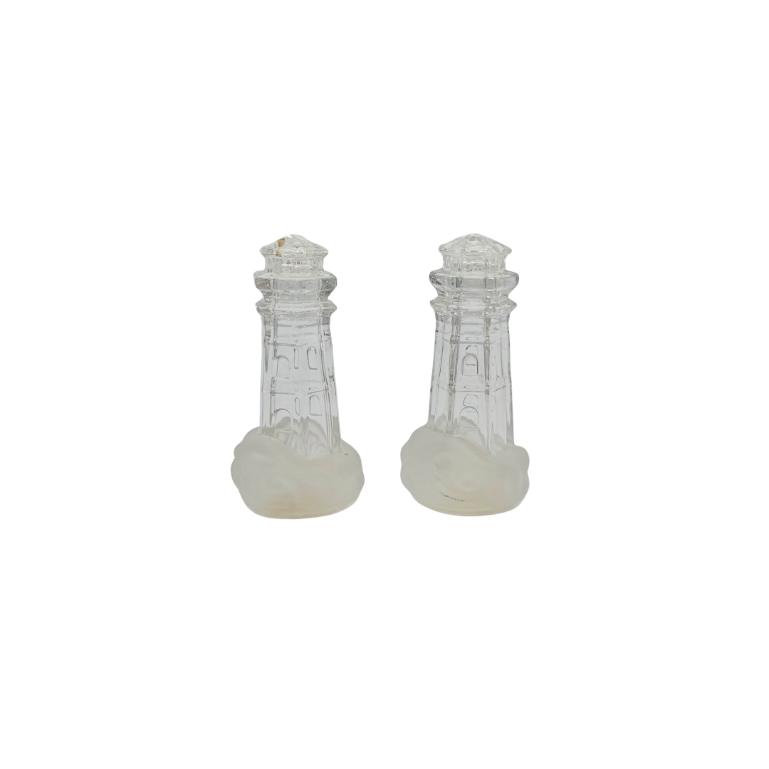 Lenox Lead Crystal Lighthouse Salt & Pepper Shakers