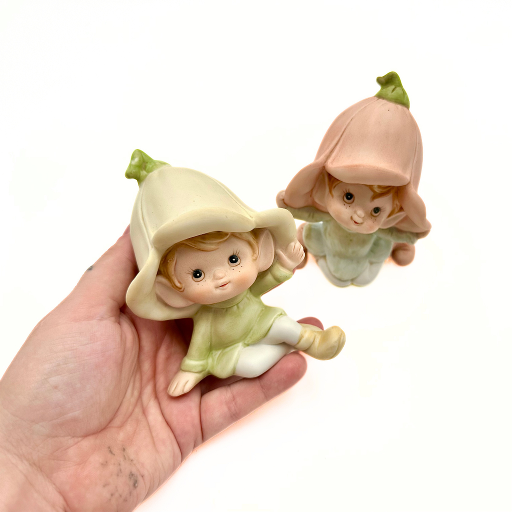 Homco Flower Pixie Elf Figurines Set