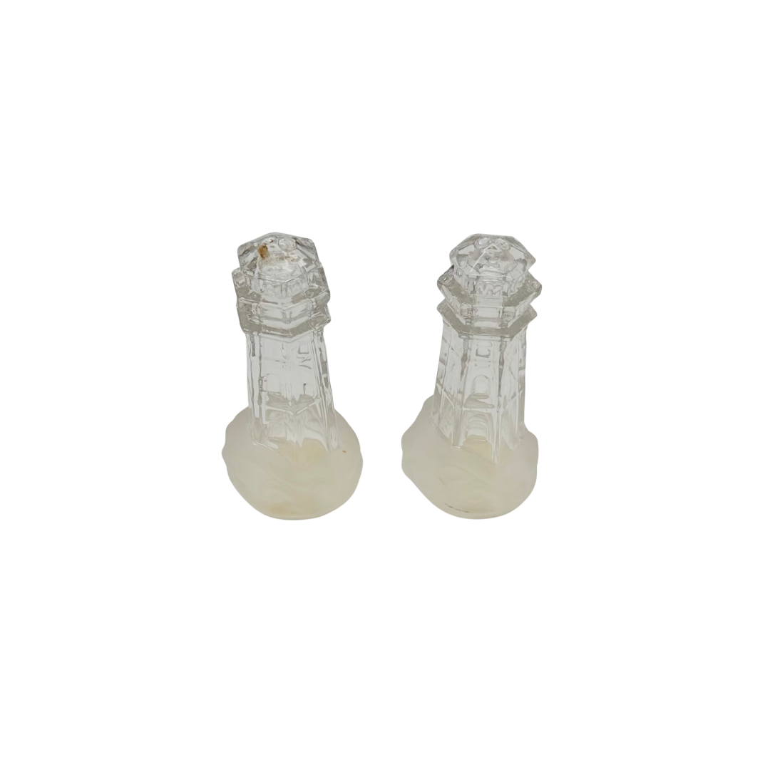 Lenox Lead Crystal Lighthouse Salt & Pepper Shakers