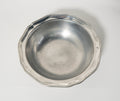 Silver octagonal dish on a light gray background