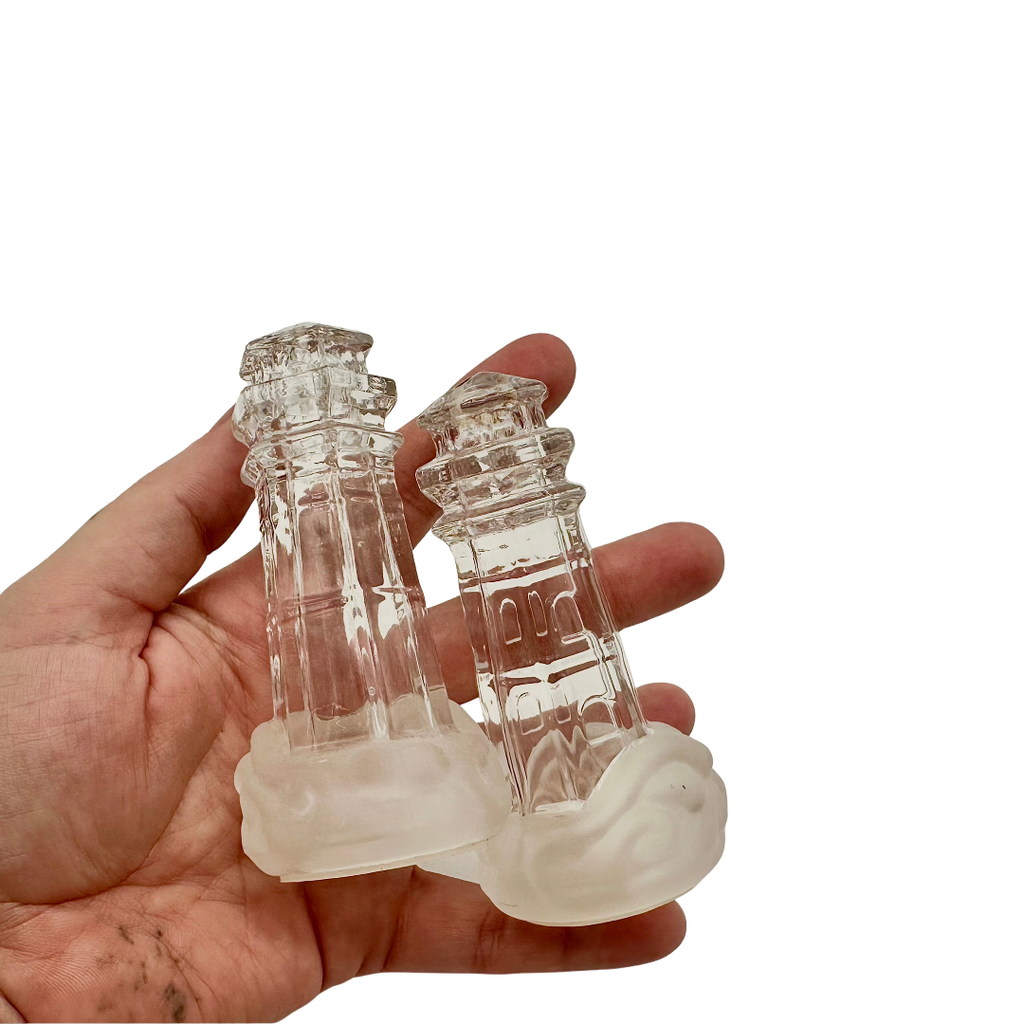 Lenox Lead Crystal Lighthouse Salt & Pepper Shakers