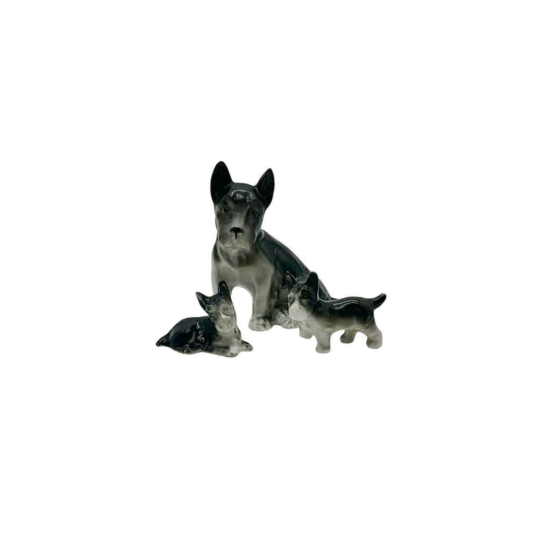 Japan 1950s Ceramic Terrier Dog Figurines