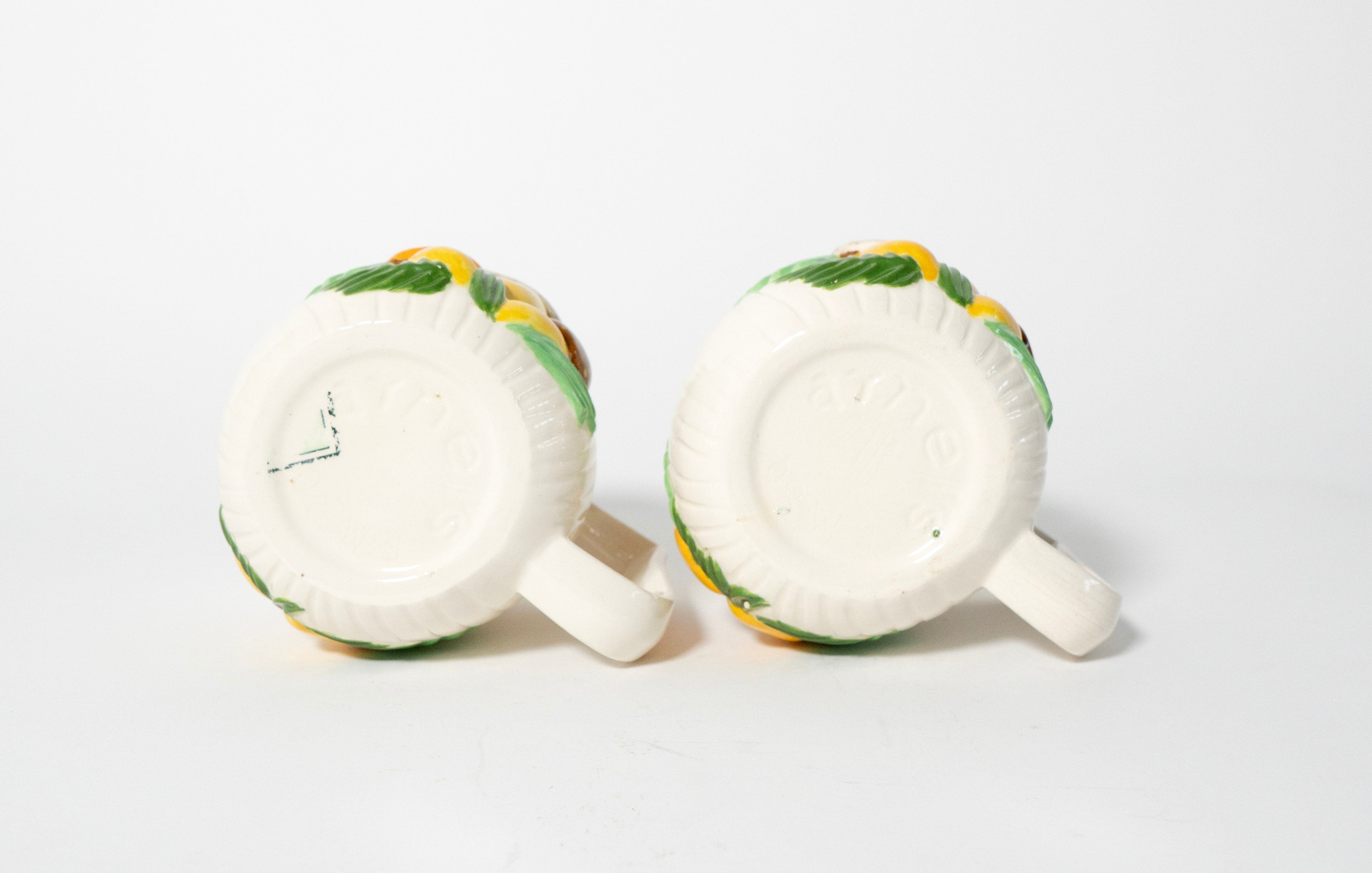 Vintage Arnel Mushroom Mugs Set of 2 Retro 1970s Ceramic Coffee Cups