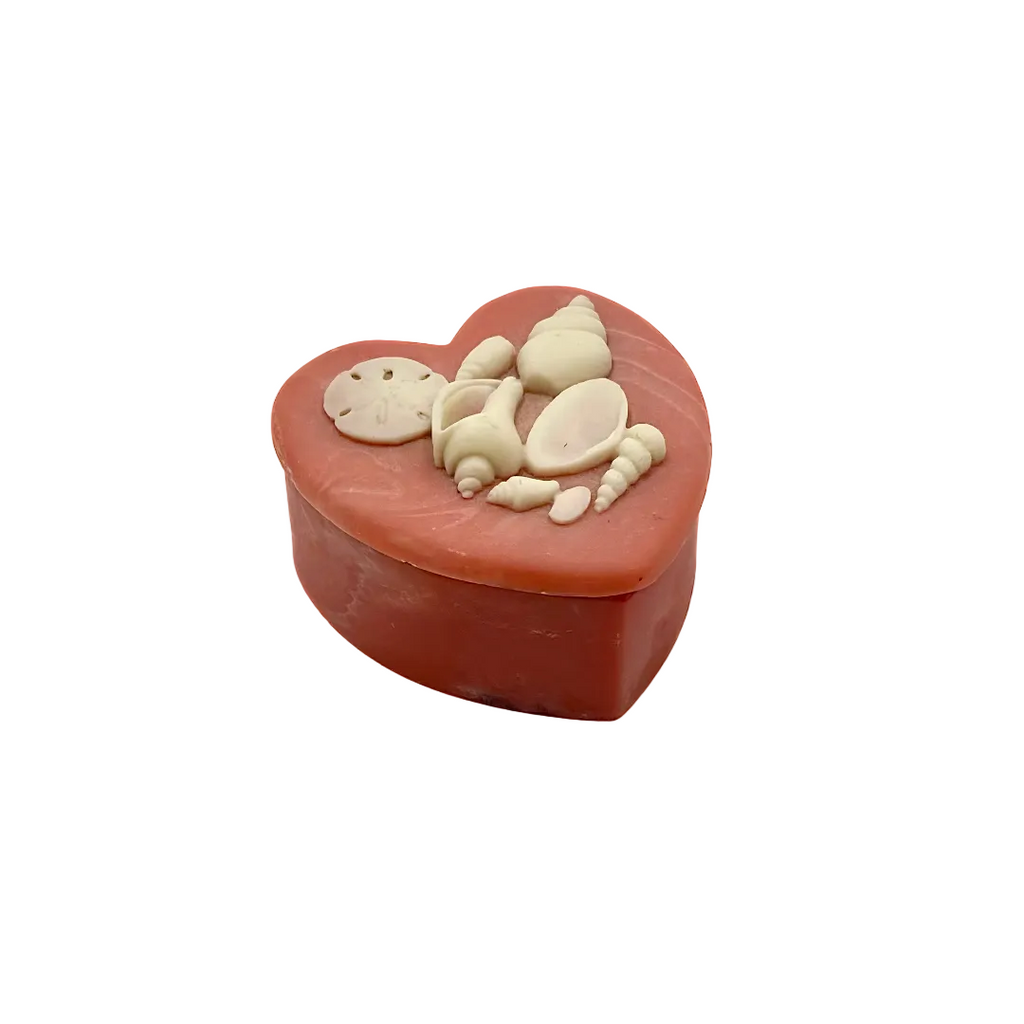 Design Gifts International Pink Seashell Soapstone Heart Trinket Box