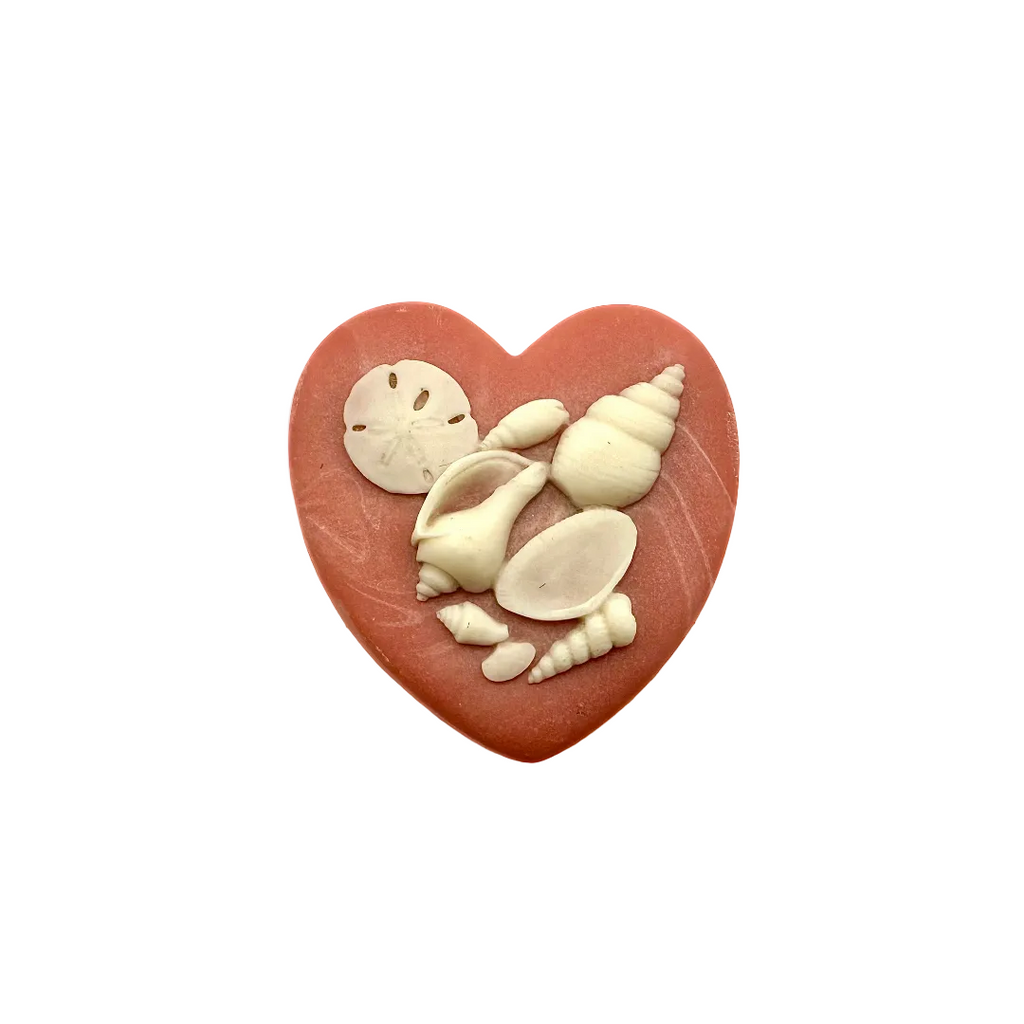Design Gifts International Pink Seashell Soapstone Heart Trinket Box