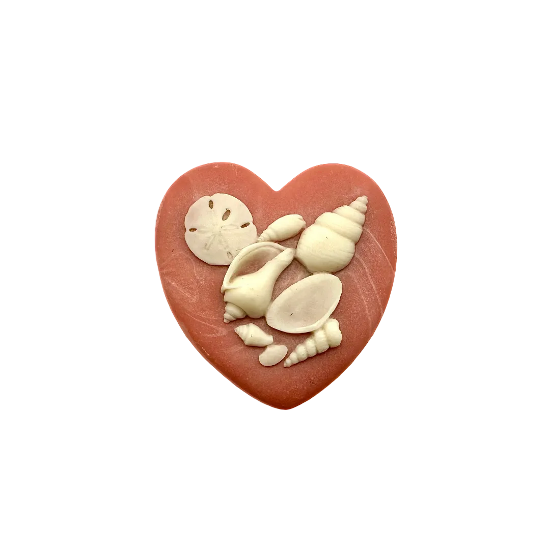Design Gifts International Pink Seashell Soapstone Heart Trinket Box