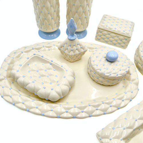 Arnel's Quilted Ceramic Vanity Set