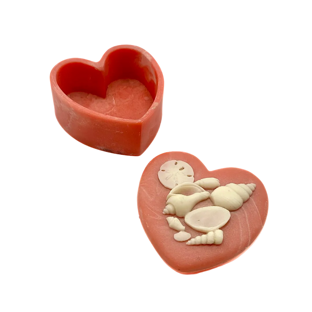 Design Gifts International Pink Seashell Soapstone Heart Trinket Box
