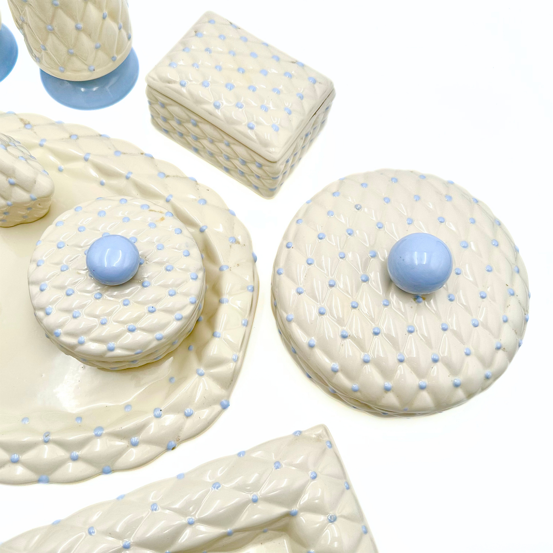 Arnel's Quilted Ceramic Vanity Set