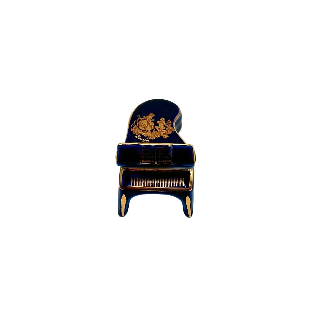 Limoges Castel Porcelain Miniature Grand Piano Trinket Box