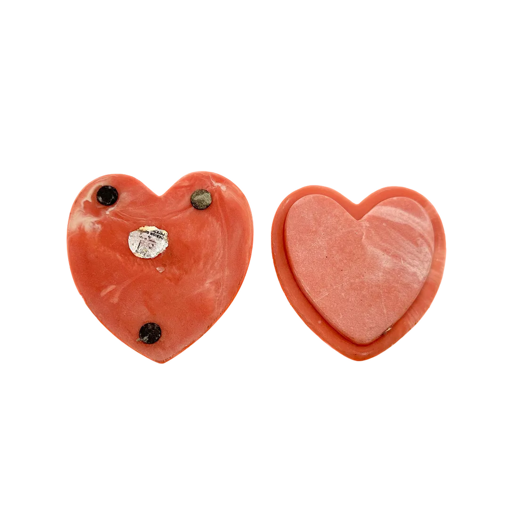 Design Gifts International Pink Seashell Soapstone Heart Trinket Box