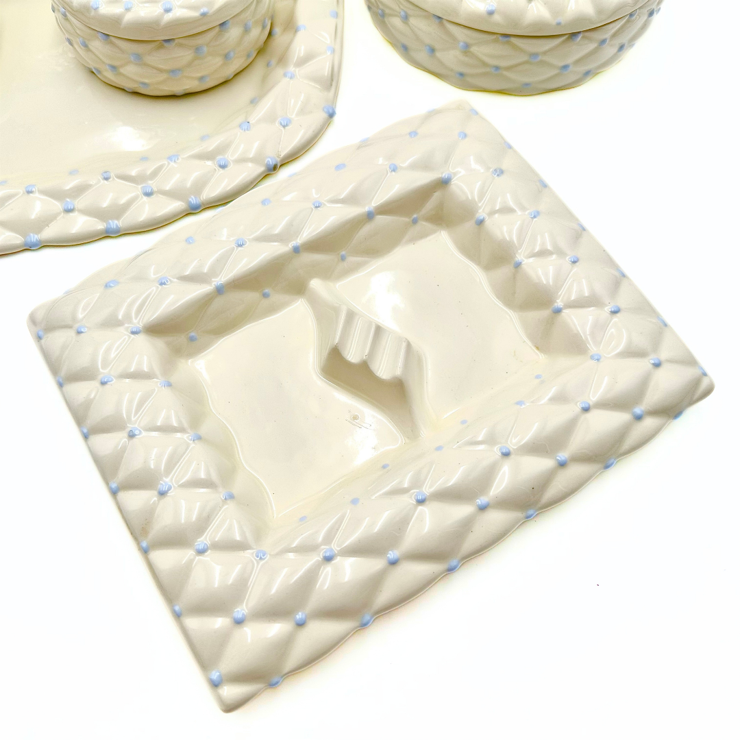 Arnel's Quilted Ceramic Vanity Set