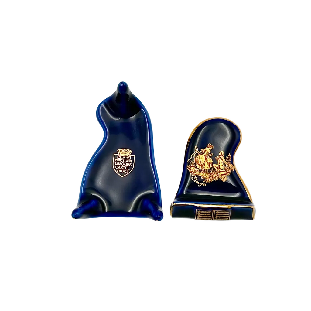 Limoges Castel Porcelain Miniature Grand Piano Trinket Box