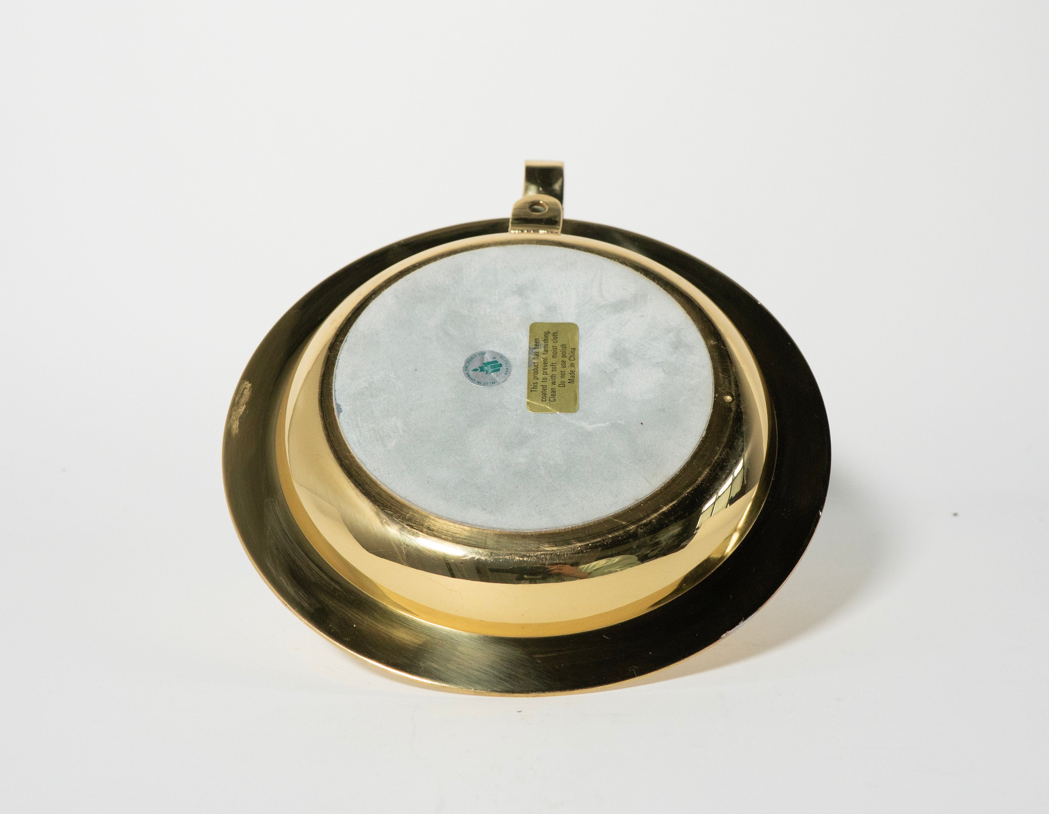 Vintage PartyLite Brass Candle Holder Tray with Handle